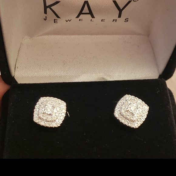 Kay Jewelers Jewelry Carat Real Diamond Stud Earings In 1k Poshmark
